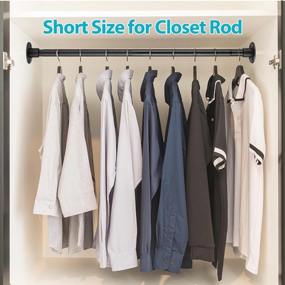 Closet Rod 28-51 In Adjustable Heavy Duty Shower Rods for Bathroom Wall Mounted